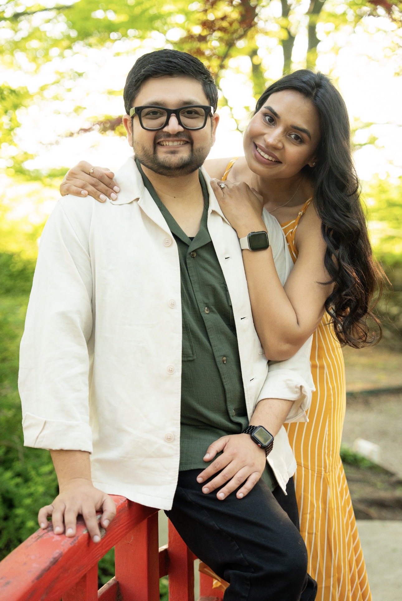 Avisha and Arpan smiling together